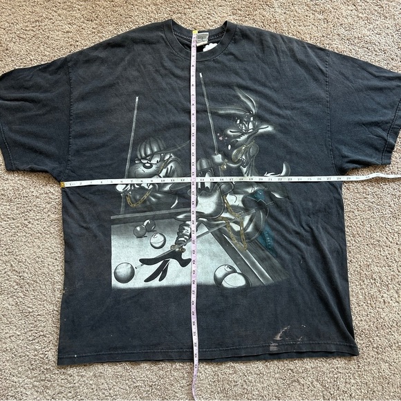 Warner Bros 90s MFD by Freeze Looney Tunes Cartoon Pool Gray Graphic T-Shirt 4X - Picture 10 of 11